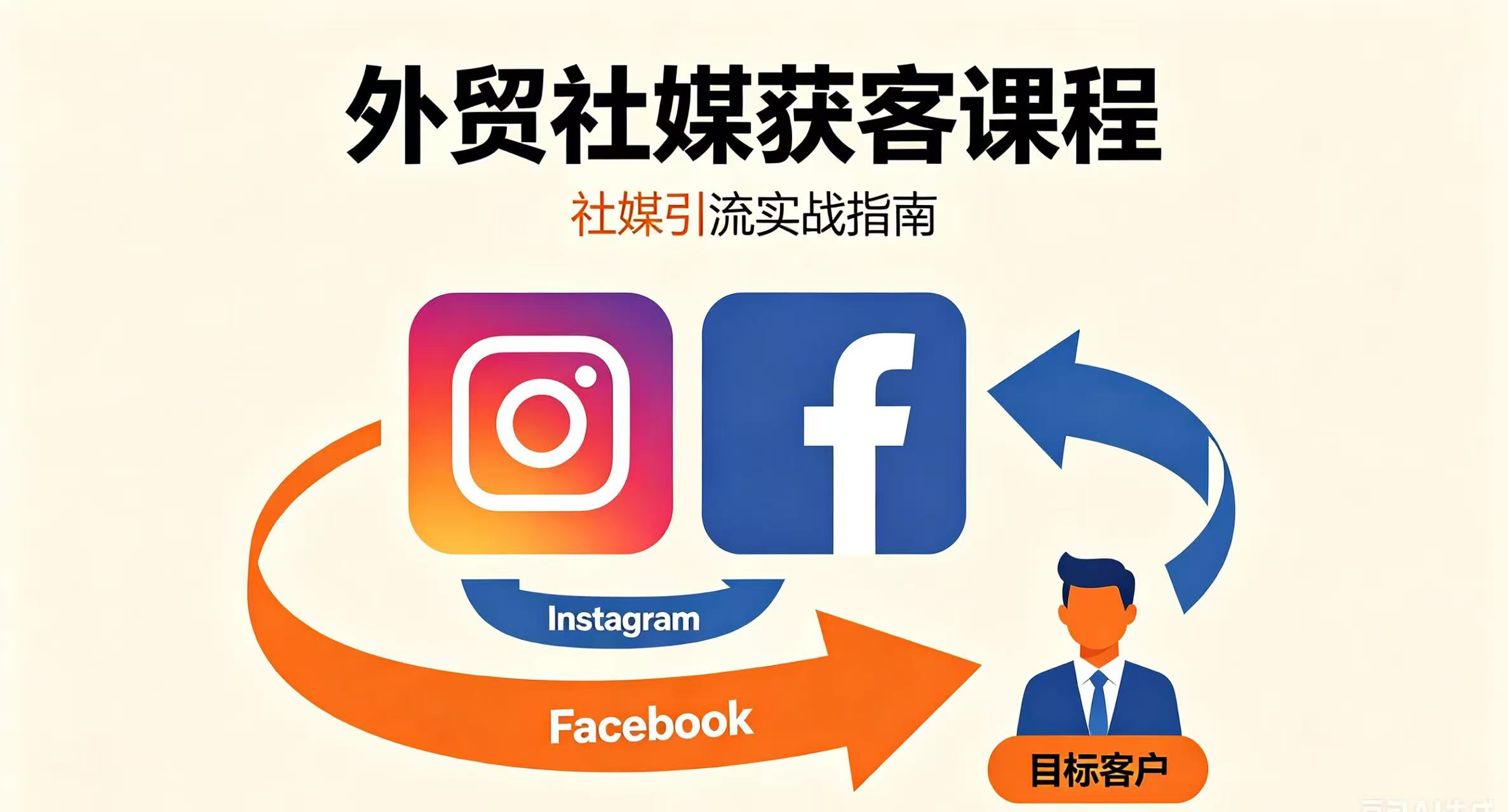 外贸社媒获客课程配图